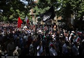 تشییع پیکر شهید حمله رژیم صهیونیستی در راهپیمائی جمعه های خشم و نصر - همدان