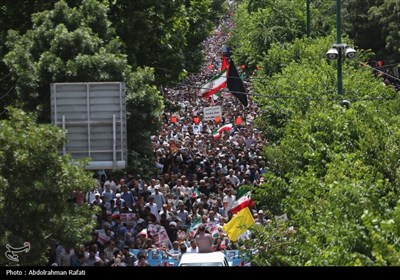 تشییع پیکر شهید حمله رژیم صهیونیستی در راهپیمائی جمعه های خشم و نصر - همدان
