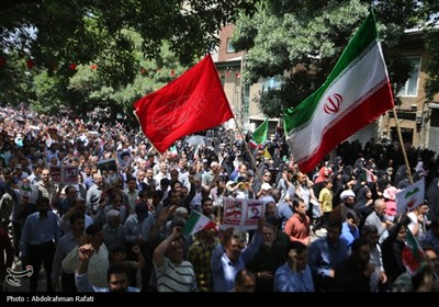 تشییع پیکر شهید حمله رژیم صهیونیستی در راهپیمائی جمعه های خشم و نصر - همدان