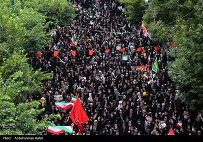 تشییع پیکر شهید حمله رژیم صهیونیستی در راهپیمائی جمعه های خشم و نصر - همدان