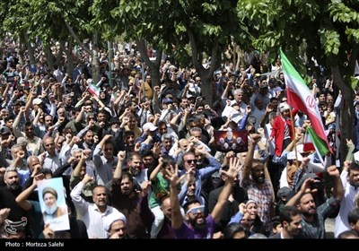 تشییع پیکر شهدای حمله رژیم صهیونیستی در راهپیمایی جمعه های خشم و نصر - اصفهان