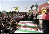 تشییع پیکر شهدای حمله رژیم صهیونیستی در راهپیمایی جمعه های خشم و نصر - اصفهان