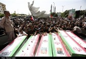تشییع پیکر شهدای حمله رژیم صهیونیستی در راهپیمایی جمعه های خشم و نصر - اصفهان