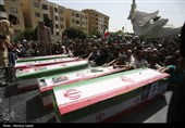 تشییع پیکر شهدای حمله رژیم صهیونیستی در راهپیمایی جمعه های خشم و نصر - اصفهان
