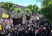 خروش مردم تبریز در نمازجمعه خشم و نصر تبریز + تصاویر
