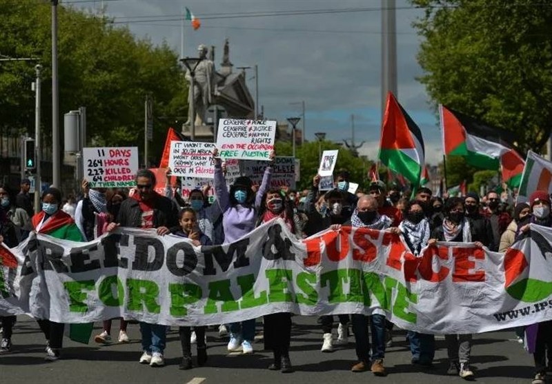 Protest in Dublin Condemns Israeli Aggression against Iran
