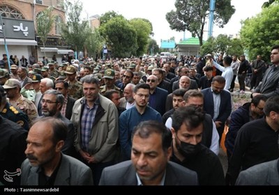 تشییع پرشکوه پیکر شهید امیر سرتیپ دوم علی پیری جناقرد در اردبیل