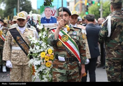 تشییع پرشکوه پیکر شهید امیر سرتیپ دوم علی پیری جناقرد در اردبیل