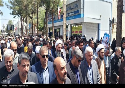 تشییع پیکر مطهر سرهنگ شهید امید رمضانی در فردوس