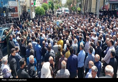تشییع پیکر مطهر سرهنگ شهید امید رمضانی در فردوس