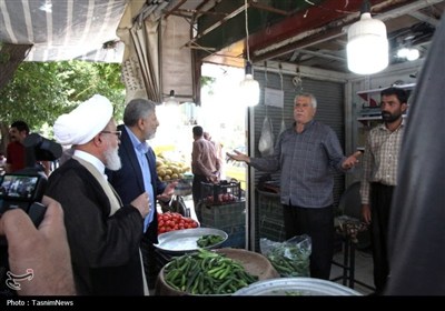 حضور امام جمعه کرمانشاه در میان بازارریان