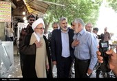 حضور امام جمعه کرمانشاه در میان بازارریان