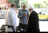 حضور امام جمعه کرمانشاه در میان بازارریان