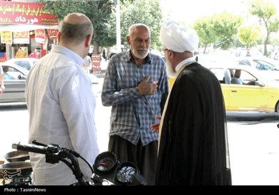 حضور امام جمعه کرمانشاه در میان بازارریان