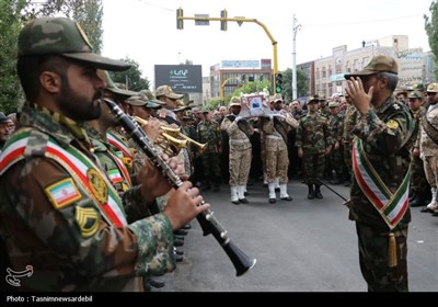 تشییع پرشکوه پیکر شهید امیر سرتیپ دوم علی پیری جناقرد در اردبیل