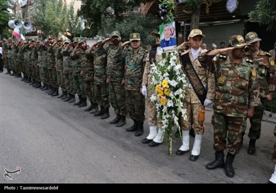 تشییع پرشکوه پیکر شهید امیر سرتیپ دوم علی پیری جناقرد در اردبیل