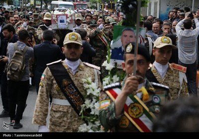 تشییع پرشکوه پیکر شهید امیر سرتیپ دوم علی پیری جناقرد در اردبیل