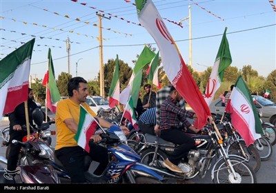 راهپیمایی موتوری و خودرویی در یزد