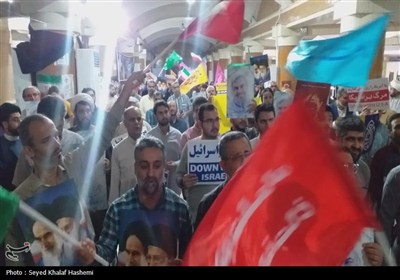 تجمع بوشهری‌ها در محکومیت اقدامات آمریکا علیه ایران