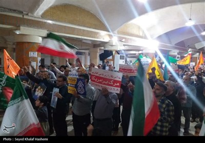 تجمع بوشهری‌ها در محکومیت تجاوز آمریکا به خاک ایران اسلامی