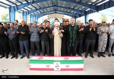 تشییع پیکر شهید حمید امیریان از شهدای تجاوز رژیم صهیونیستی