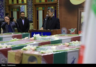 وداع با شهدای حمله تروریستی رژیم صهیونیستی در یزد