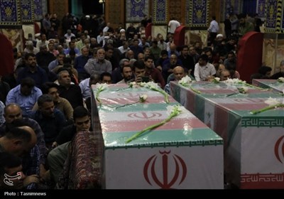 وداع با شهدای حمله تروریستی رژیم صهیونیستی در یزد