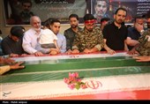 وداع با پیکر سردار شهید ربانی و همسر ایشان