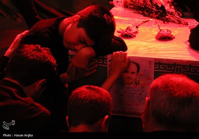 مراسم وداع با سه پاسدار شهید در زنجان