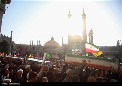 تشییع باشکوه شهدای نبرد با اسرائیل در قم