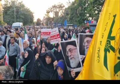 اجتماع مردم قزوین در حمایت از نیروهای مسلح
