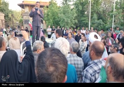 اجتماع مردم قزوین در حمایت از نیروهای مسلح