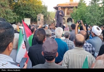 اجتماع مردم قزوین در حمایت از نیروهای مسلح