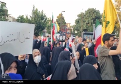 اجتماع مردم قزوین در حمایت از نیروهای مسلح