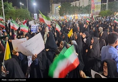 تجمع بزرگ مردمی بوشهر در حمایت از عملیات &#171;بشارت فتح&#187;