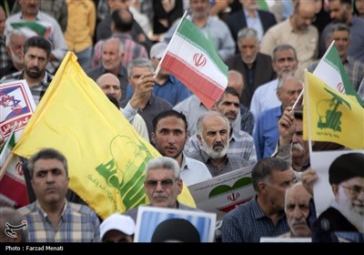 اجتماع مردم کرمانشاه در حمایت از نیروهای مسلح و عملیات بشارت فتح