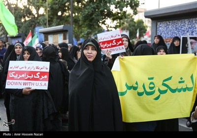 اجتماع مردم قزوین در حمایت از نیروهای مسلح و عملیات بشارت فتح