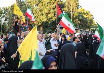 اجتماع مردم قزوین در حمایت از نیروهای مسلح و عملیات بشارت فتح