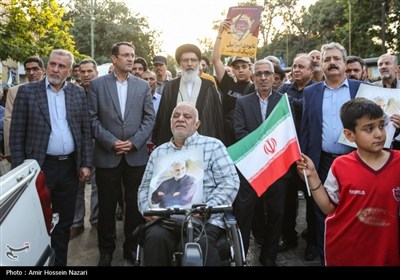 اجتماع مردم قزوین در حمایت از نیروهای مسلح و عملیات بشارت فتح