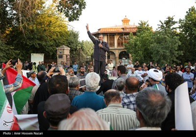 اجتماع مردم قزوین در حمایت از نیروهای مسلح و عملیات بشارت فتح