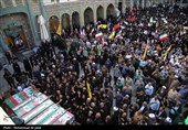 تشییع پیکر شهدای  حملات  رژیم صهیونیستی - قم