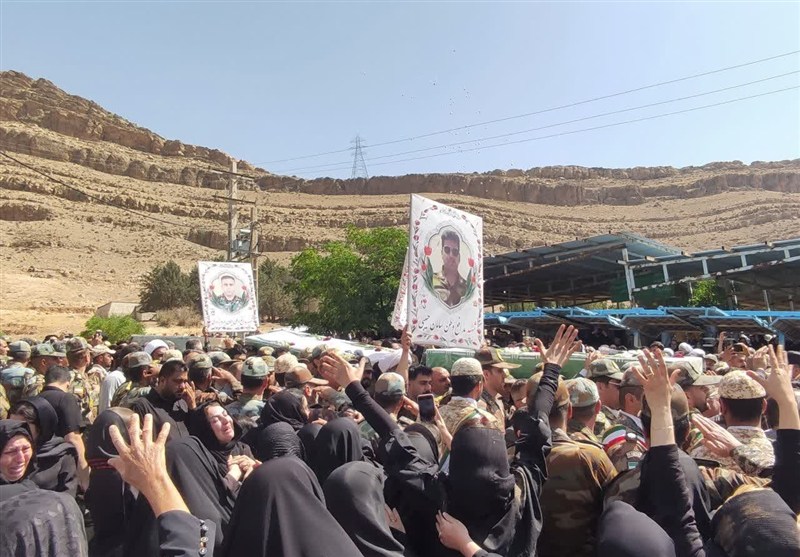 تشییع شهدای حمله اسرائیل در لرستان- عکس صفحه استان تسنیم