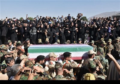 تشییع شهدای حمله اسرائیل در لرستان- عکس صفحه استان تسنیم