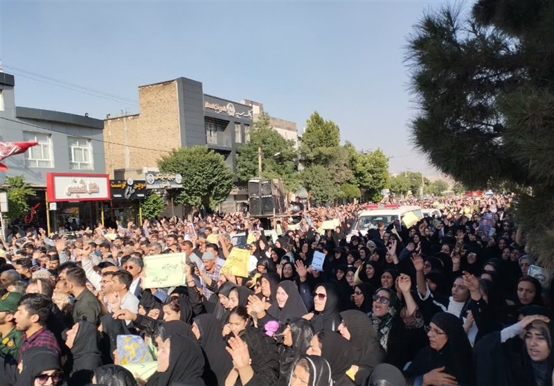 تشییع شهدای حمله اسرائیل در لرستان- عکس صفحه استان تسنیم
