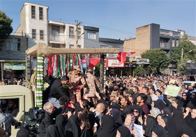 تشییع شهدای حمله اسرائیل در لرستان- عکس صفحه استان تسنیم