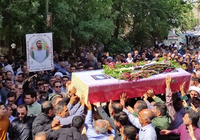 تشییع شهدای حمله اسرائیل در لرستان- عکس صفحه استان تسنیم