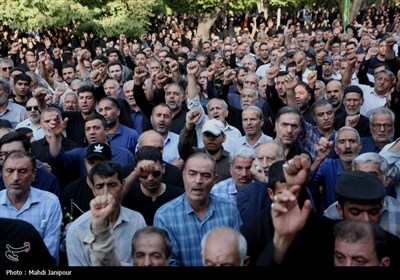 تشییع 11 شهید حمله اسرائیل در اصفهان- عکس صفحه استان تسنیم