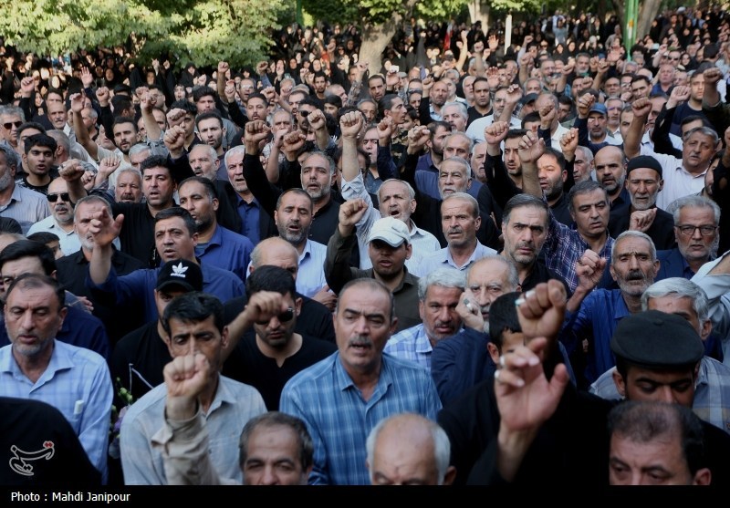 تشییع 11 شهید حمله اسرائیل در اصفهان- عکس صفحه استان تسنیم