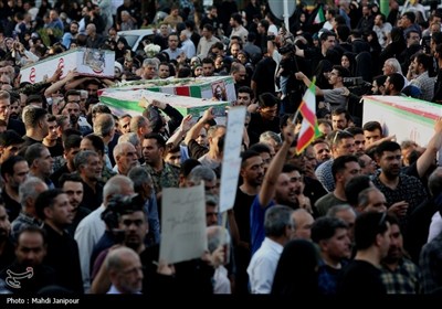 تشییع 11 شهید حمله اسرائیل در اصفهان- عکس صفحه استان تسنیم