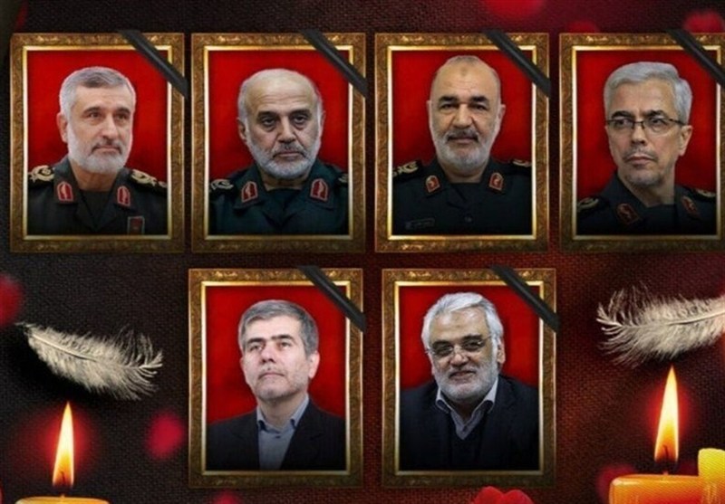 تشییع جثامین القادة الشهداء جراء العدوان الوحشی الصهیونی السبت فی طهران